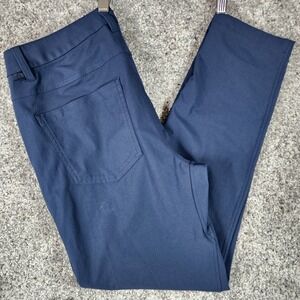 Lululemon Commission Pants Mens 30 Slim Warpstreme Navy Blue Excellent